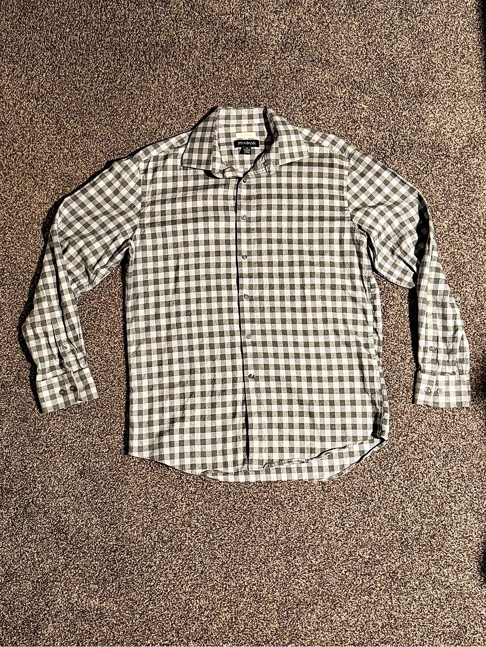 Jos. A. Bank (Men - M) Tailored Fit Check Comfort Stretch Dress Shirt
